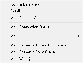 Comm Devices Context Menu Options
